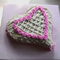 Bridal Shower Cake - Pic 2 Of 3 This is the 2nd of the 3 cakes I made for my sisters bridal shower. I made all the desserts for her shower while taking Wilton courses 2 &...