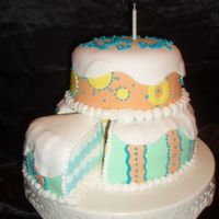 Sliced Cake Birthday cake for my parents (birthdays are 3 days apart). Many thanks to veragatafera for the inspiration on this cake!