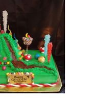 Chocolate Factory This was a Charlie and the Chocolate Factory cake I made for my son's golden birthday. It was a very fun cake to decorate!