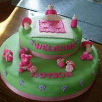 Baby Girl Shower Cake 