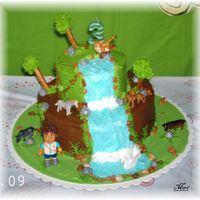 Vanilla And Chocolate Cakes... **bt. Cream** My first jungle cake, (go Diego go) I made this cake for my Godson 3rd birthday.