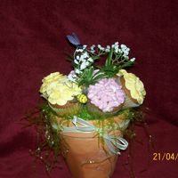 Cupcake Bouquet This is a practice bouquet I am going to make one for my mom for mother's day. I am working on other ideas this weekend..