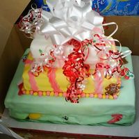 Stack Of Presents! Stack of presents I made for SUNNY104.3 radio station (WPB,FL) as a thank you for their part in Toys-for-tots. Fondant covered.. yup, never...