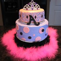 Princess Cake This is the small verson of my three tier sweet 16 cake.