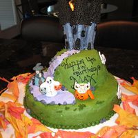 Haunted Birthday This was my sons 4th birthday party cake. When he saw it he said, "Oh Mom its just what I wanted!" He's my biggest fan.
