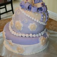 Topsy Turvy Bridal Shower Cake 