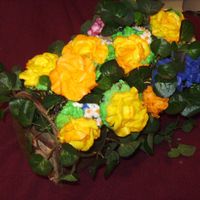 Mothers Day Cupcake Bouquet I made this bouquet for one of my assistants. It is cupcakes with silk leaves. I did not realize how much the different colored leaves...