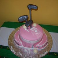 Golf Bag Birthday This was for my 7 year old neice who has decided she loves golf. Inspired by another cake on CC. This was a double 10" round with...