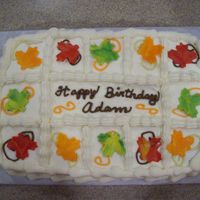 Fall Birthday This was a very last minute cake - friend called on Wed., made on Thurs. and delivered on Fri. morning. Not much time to plan and prepare....
