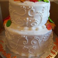 Fall Bridal Shower This was done for a couple at our Church. This was inspired by a few other cakes here on CC. Thanks for the ideas! Buttercream base and...