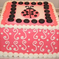 Ladybug Copied the design from a cake I saw here but this is buttercream with fondant accents.