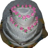 Heart Shape Coconut with butter cream rose's