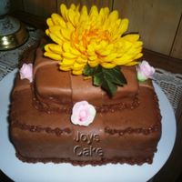 Rich Chocolate Cake Small Chocolate Birthday CakeThree Layer Rich Chocolate, with Butter Cream Frosting, covered with my recipe of Chocolate Fondant