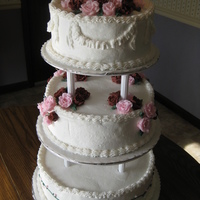 30Th Anniversary Cake This is an anniversary cake that is a replica of their wedding cake.