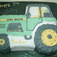 John Deere Tractor Cake I made this for our neighbor boy who, of course, loves anything John Deere.