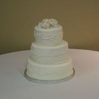 First Wedding Cake First Wedding Cake...I'm happy with how it turned out....this was in Oct