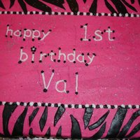 Pink Zebra Cake my first marshmallow fondant. it was so easy.
