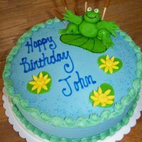 Frog Birthday Cake First things first...many thanks to Andrea_Beas for the ideas for this cake. It was a big hit and the little man loved it!