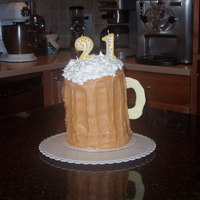 Dominic's 21St B-Day Cake This cake was made for my son's 21st b-day. I think I should have stabilized it with some dowels because it is leaning a little bit!...