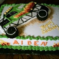 Monster Truck truck is FBCT with frosting cover donut wheels for a more 3d effect.