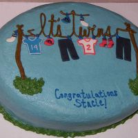 Twins Clothesline Cake Here's my take on the ever-popular clothesline baby shower cake. It's for my sister-in-law, who is expecting twin boys!!! The...