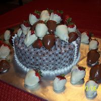 Strawberry Delight This is my first chocolate transfer. The cake flav is a creamcheese pound cake, and buttercream icing.