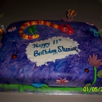 Reptiles The mother of the birthday girl wanted a "girly" reptile cake.....I was pretty pleased with how it came out...Cake flav is a...