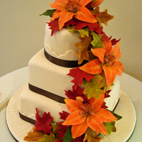 Autumn Wedding Cake When I made this cake the only instruction the bride gave me was that she wanted fall leaves. I later talked to her mother, and she told me...