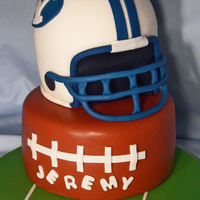 Byu Helmet This cake was for a huge BYU fan. It turned out OK, but it was a nightmare to carve. The bottom cake layer of the helmet started to crumble...