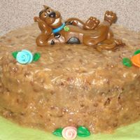 Scooby Dooby Doo!! I used the Debbie Brown book for this but not her design. I really like modeling the MMF/ tyrose figures! German chocolate cake, frosting...