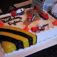 Construction Zone construction site cake for a 3 year old!