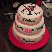 Betty Boop Stacked Cake This was done for my sister in law who just turned 40.