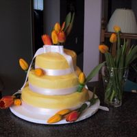 Tulip Cake Banana cake with tulips