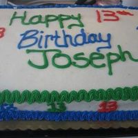 13 Year Old Birthday this is a cake I made for a 13 year old boy. When asked what he would like all he said was Red, Blue, and Green. So this is what I came up...