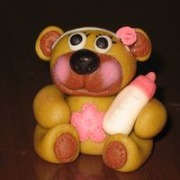 Baby Teddy Topper My first gumpaste model attempt, Aine2 inspired:)