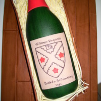 My Brother's 50Th Bday Cake Label is family crest with city and year he was born. He didn't want to cut into it!