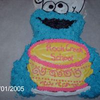 Cookie Monster This was for a Cake walk for my daughter school..just a quick lil cake