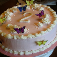 Butterfly Cake For My Daughter Buttercream cake for my 2 years old daughter.