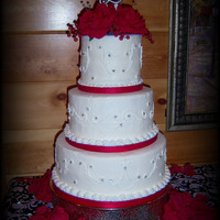 Red Blossoms Made for my sister's wedding.