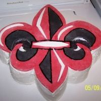 University Of Louisiana At Lafayette Fleur Des Lis Request by a friend at college for an end of the academic year event. It was my first time working with such a large fondant piece and it...
