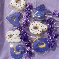 Grad Cookies Cookies made for a Graduation bouquet for our Special Needs Graduating students. Cookies were made in our school colour, wrapped in...