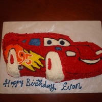 Evan's Birthday Cake Evan's favorite character Lightning McQueen