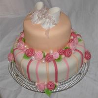 Baby Girl Cake All MMF except for the shoes which are Gum Paste.