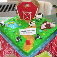 Farm Cake- 2Nd Birthday Cake I made for my daughter's 2nd birthday.
