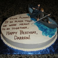 Lord Of The Rings This was for a friend's birthday. It is a red velvet cake with rich cream filling, and covered with buttercream frosting. She came up...