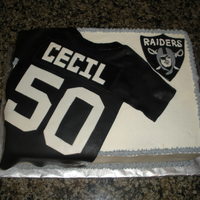 Raiders Cake This was my most difficult cake to make. Not because it was hard to make, but because I am a Broncos fan! ;) Everyone raved over this...