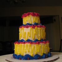 1St Birthday Smash Cake I made this mini 3 tier cake for my great nephew's 1st bday. This was his smash cake.It consists of a 4" cake, 3 " cake and...