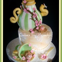 Tea Pot And Hat Hox cake for a surprise 60th birthday all edible. the teapot is made using the Wilton sports ball pan and a jumbo cupcake very little carving...