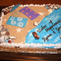 3 For One Wedding These cakes were for a friends wedding, second time around. They had a beach theme and wanted the docksider for him, the flip flop for her...