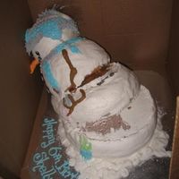 Ouch Snowman for 80. It had 4 dowels between the layers and a long one through the middle. I still have no idea what happened. I have taken...